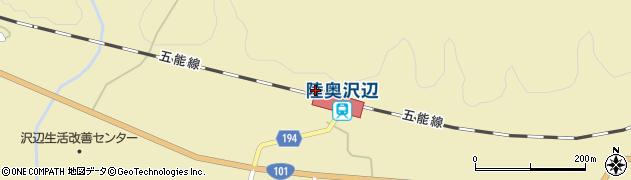 陸奥沢辺駅周辺の地図
