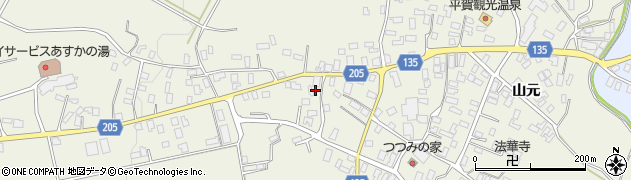 青森県平川市町居南田38周辺の地図