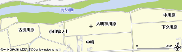 青森県十和田市藤島大明神川原周辺の地図