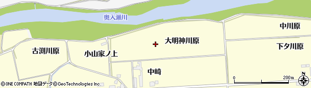 青森県十和田市藤島（大明神川原）周辺の地図