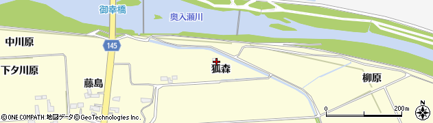 青森県十和田市藤島（狐森）周辺の地図