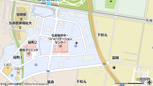 〒036-8104 青森県弘前市扇町の地図