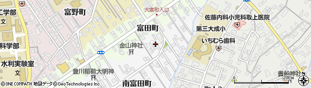 青森県弘前市南富田町16周辺の地図