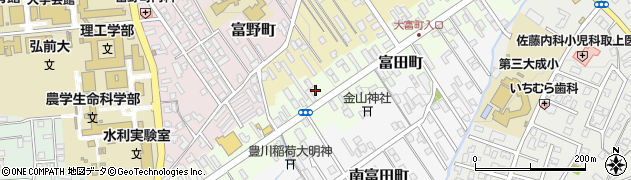 青森県弘前市富田町120周辺の地図