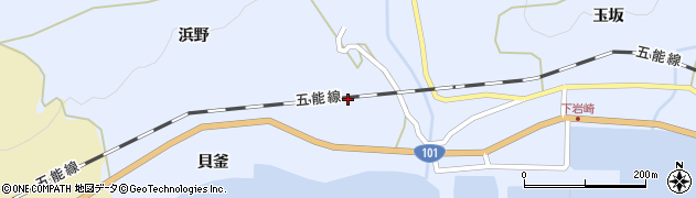 青森県西津軽郡深浦町岩崎浜野周辺の地図