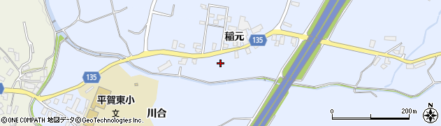 青森県平川市尾崎稲元周辺の地図
