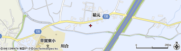 青森県平川市尾崎（稲元）周辺の地図
