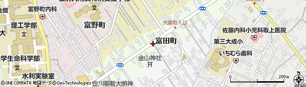 青森県弘前市富田町周辺の地図