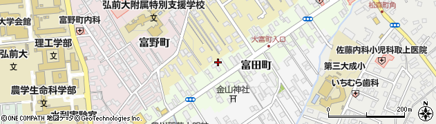青森県弘前市富田町100周辺の地図