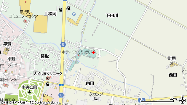〒036-0111 青森県平川市小和森上田川の地図