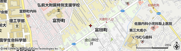 青森県弘前市富田町92周辺の地図