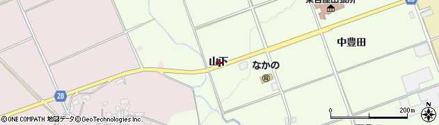 青森県弘前市中野山下周辺の地図
