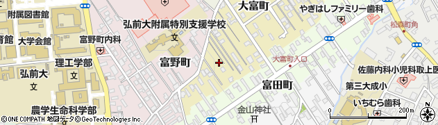 青森県弘前市大富町14周辺の地図