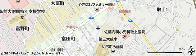 青森県弘前市南富田町28周辺の地図