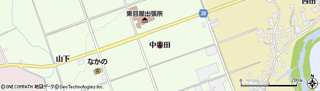 青森県弘前市中野（中豊田）周辺の地図