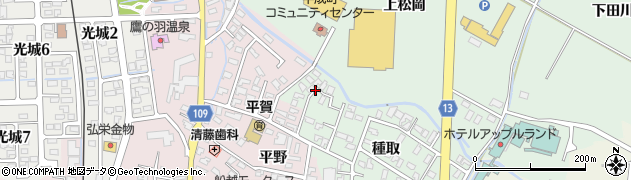 青森県平川市小和森種取61周辺の地図
