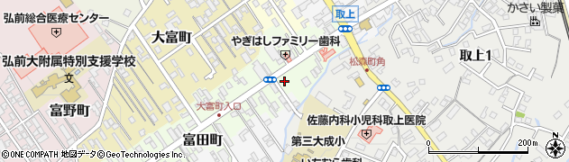 青森県弘前市富田町42周辺の地図