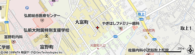 青森県弘前市大富町6周辺の地図