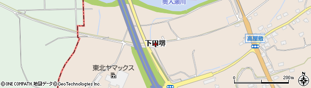 青森県八戸市市川町下田堺周辺の地図
