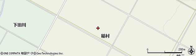 青森県平川市町居（稲村）周辺の地図