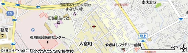青森県弘前市大富町3周辺の地図
