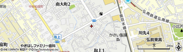 うさちゃんクリーニング弘前工場店周辺の地図
