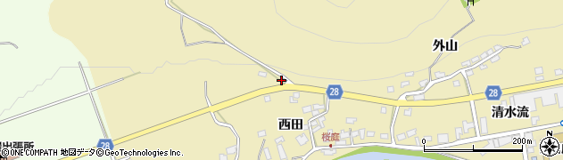 青森県弘前市桜庭周辺の地図