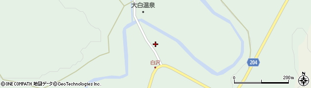 青森県西目屋村（中津軽郡）白沢周辺の地図