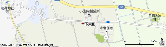 青森県平川市苗生松（下東田）周辺の地図