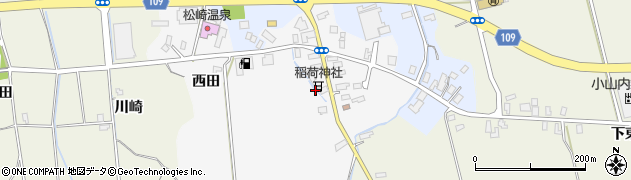 青森県平川市松崎亀井周辺の地図
