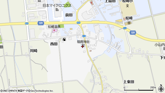 〒036-0164 青森県平川市松崎亀井の地図