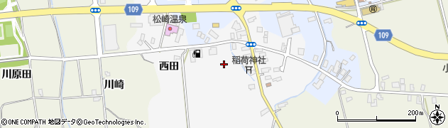 青森県平川市松崎周辺の地図