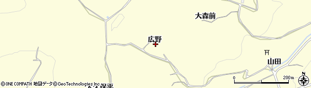 青森県弘前市如来瀬（広野）周辺の地図