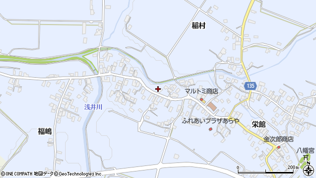 〒036-0121 青森県平川市新屋福嶋の地図