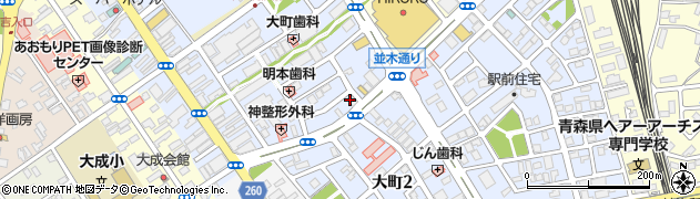 東奥信用金庫　大町支店周辺の地図
