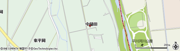 青森県弘前市新里中樋田周辺の地図