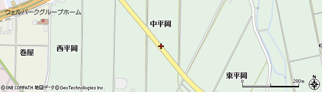 青森県弘前市新里（中平岡）周辺の地図