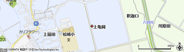 青森県平川市館山上亀岡周辺の地図