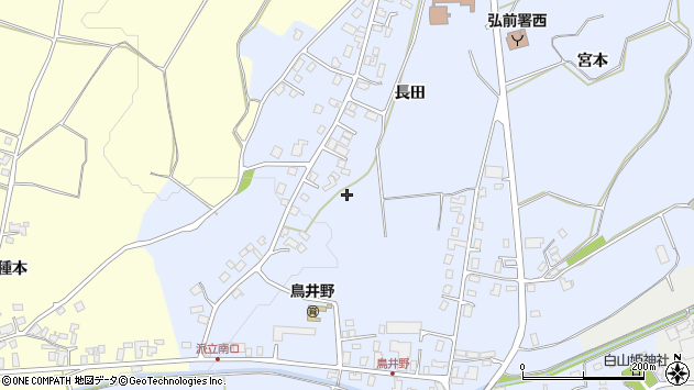 〒036-1333 青森県弘前市鳥井野の地図