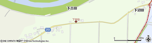 下吉田周辺の地図