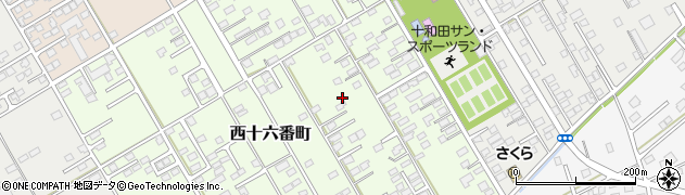 青森県十和田市西十六番町周辺の地図