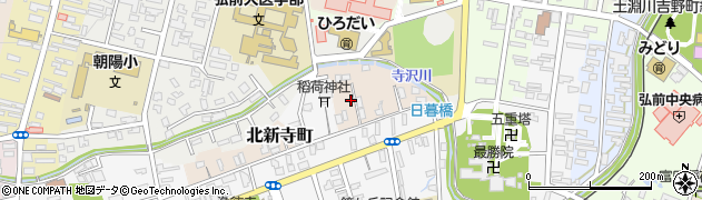 青森県弘前市北新寺町10周辺の地図