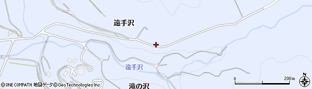 青森県平川市新屋（遠手沢）周辺の地図