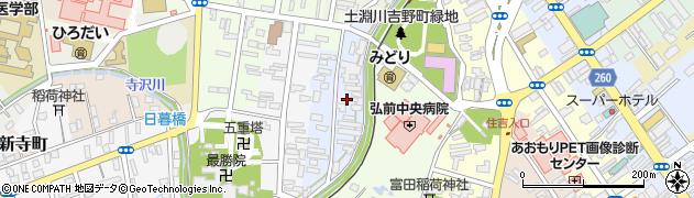 青森県弘前市南川端町周辺の地図