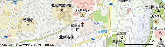 青森県弘前市北新寺町15周辺の地図
