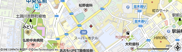 青森県弘前市代官町1周辺の地図
