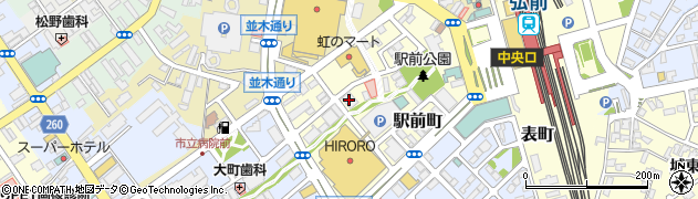 サンデュエル弘前駅前２管理室周辺の地図