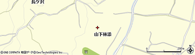 青森県弘前市兼平山下林添周辺の地図