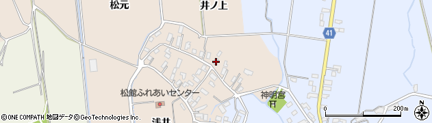 青森県平川市松館井ノ上36周辺の地図