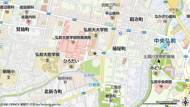 〒036-8211 青森県弘前市相良町の地図